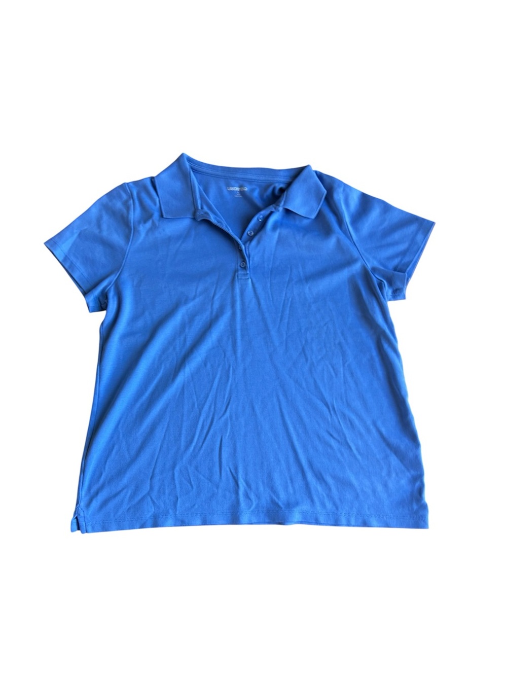 Lands’ End Women's Short Sleeve Polo Top in Bright Blue